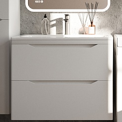 Style Line Мебель для ванной Марелла 70 Люкс Plus антискрейтч подвесная белая матовая – фотография-5